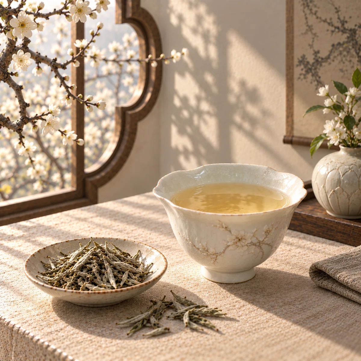 白茶的茶汤与干茶