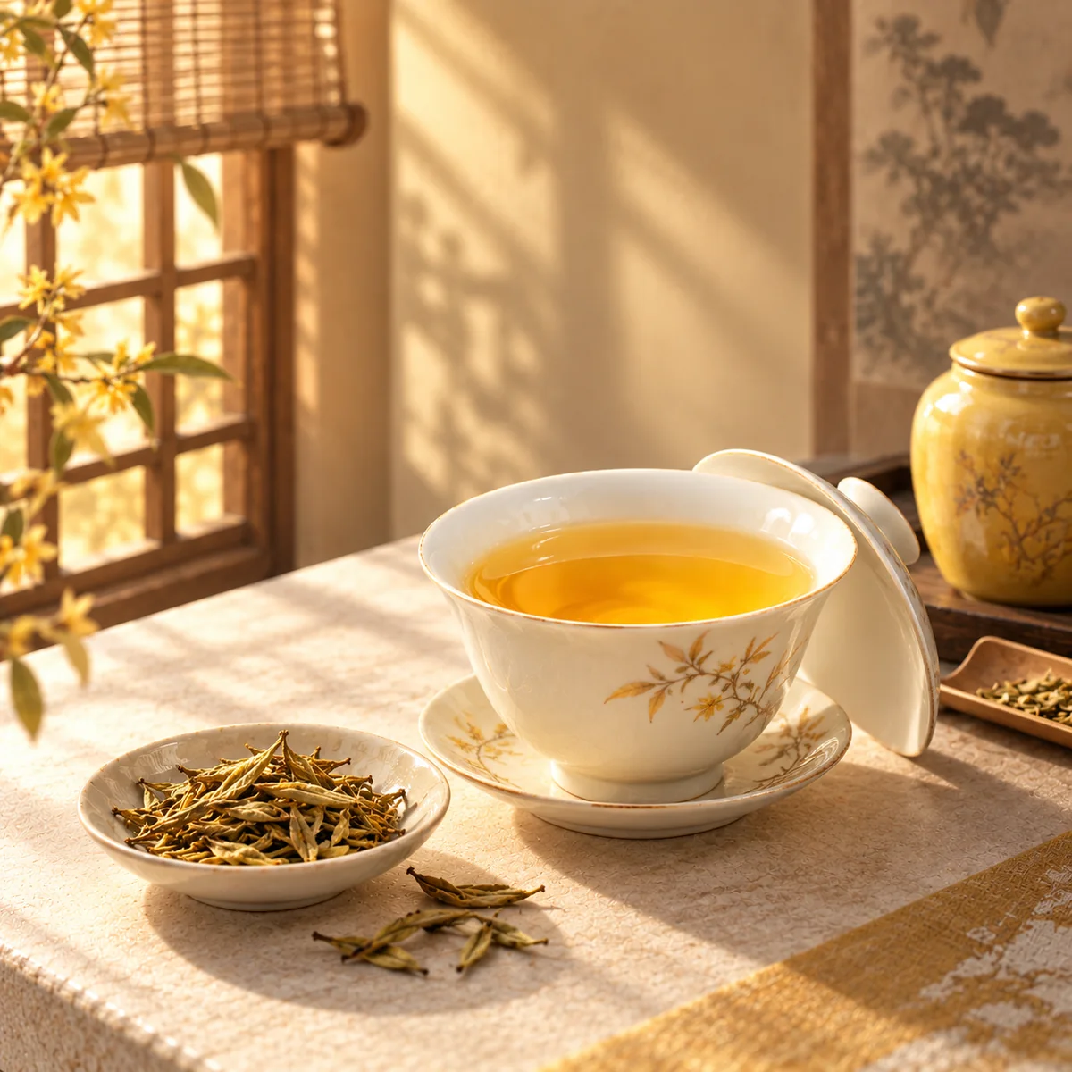 黄茶的茶汤与干茶