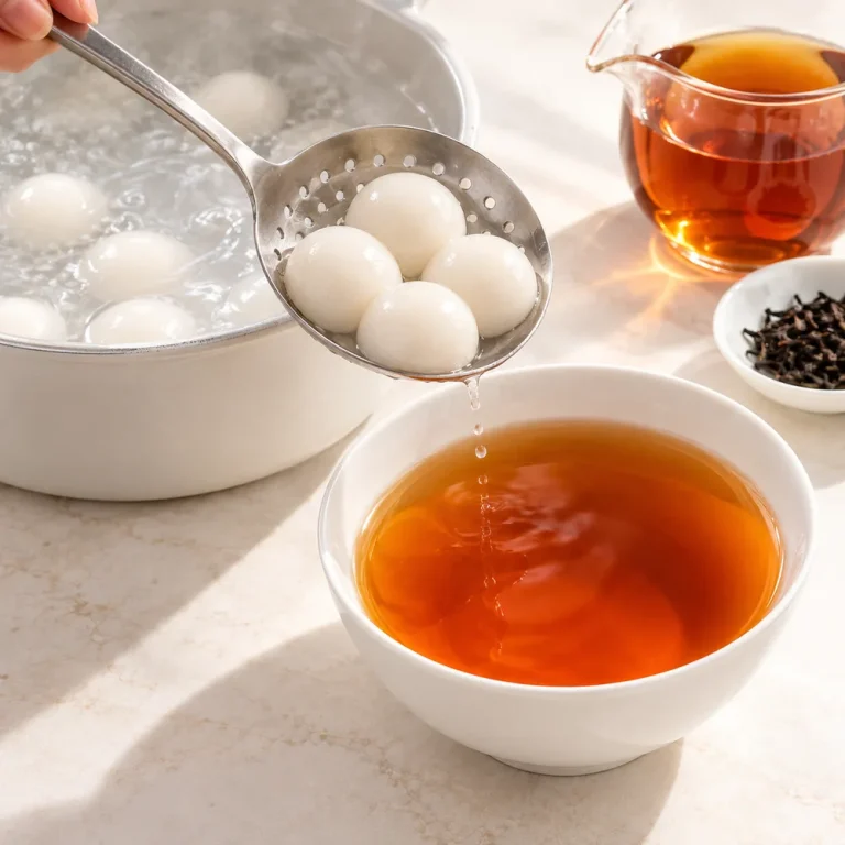 红茶汤圆·过程图