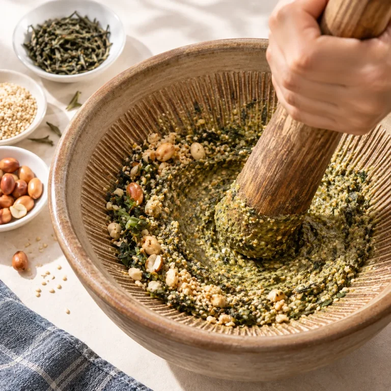 客家擂茶饭·过程图